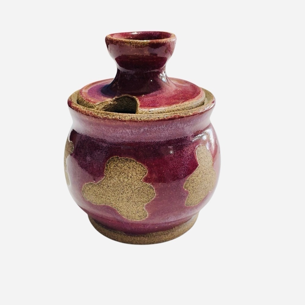 Stoneware Mushroom Lidded Storage Jar, Honey Jar, Sugar Jar, Jam Jar, Salt Jar - Picture 2 of 10